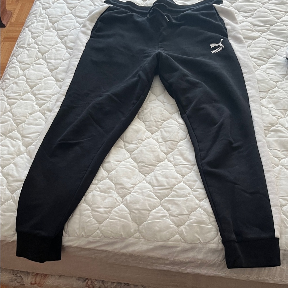 PUMA Women's Black and White Joggers